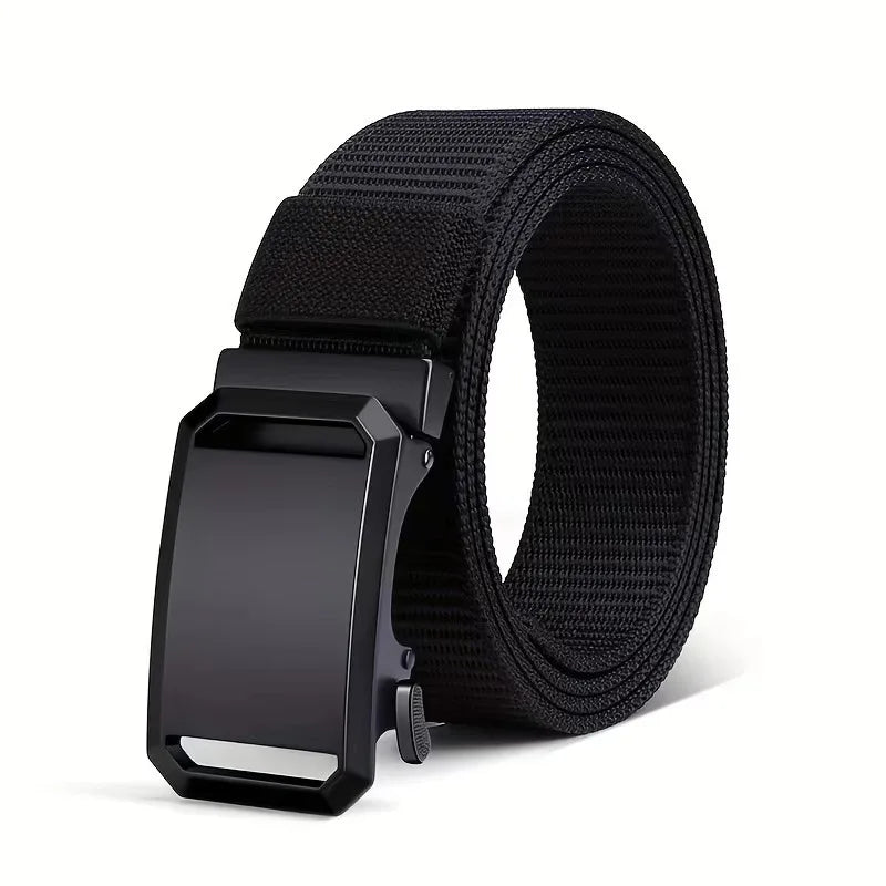 Cinturón Táctico de Lona - Hebilla Automática, 3.8cm, 125cm, 6 Colores, Unisex