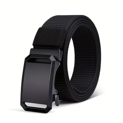 Cinturón Táctico de Lona - Hebilla Automática, 3.8cm, 125cm, 6 Colores, Unisex