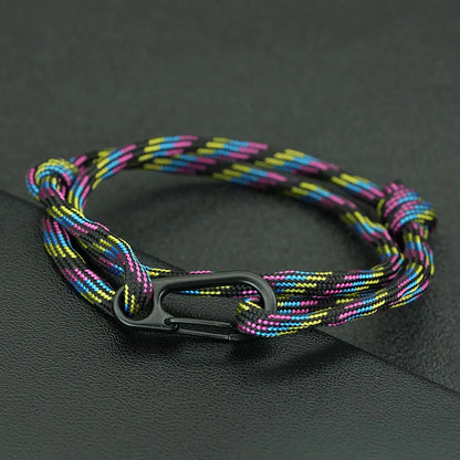 Military Paracord Bracelet for Men – Tactical Rope Wristband, 5 Colors