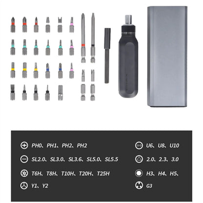 Ratchet precision screwdriver with Phillips Torx magnetic drill bit