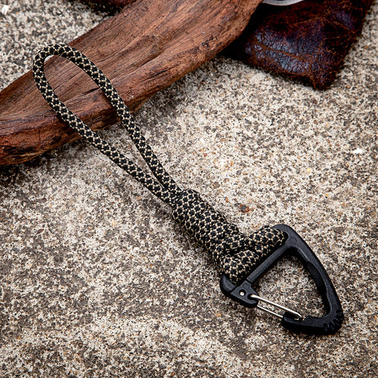 Heavy-duty paracord keychain, wrist accessory and safety backpack