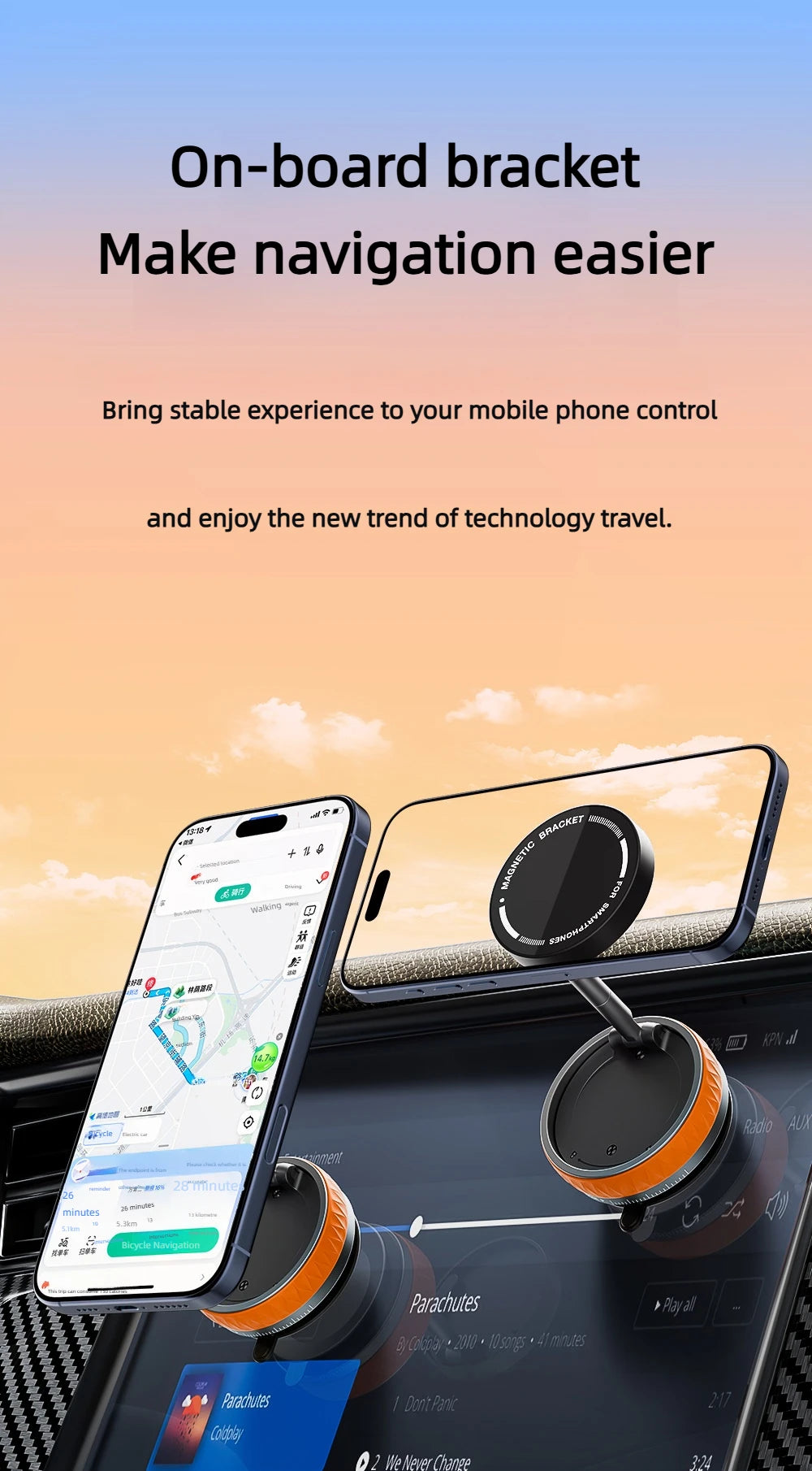 MagSafe Car Phone Holder 360° - Universal Mount for iPhone 17/16/15/14