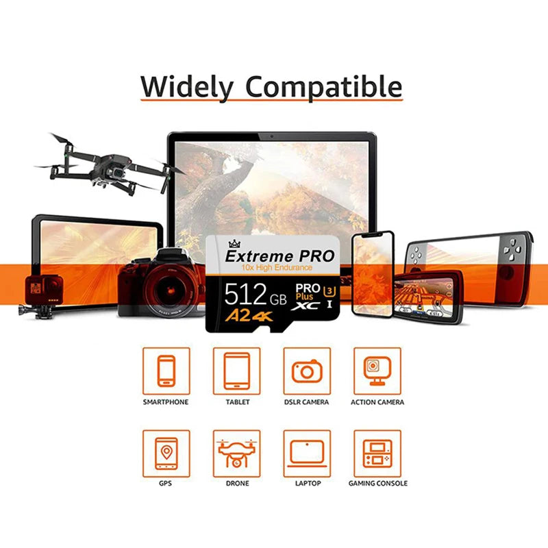 TF SD Card 2TB High Capacity Speed Mobile Storage Flash Memory