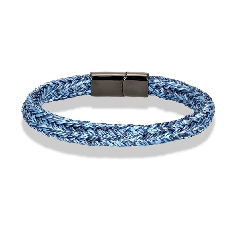 Captain’s Knot Bracelet  Navy Style Black Stainless Steel Handmade Accessory