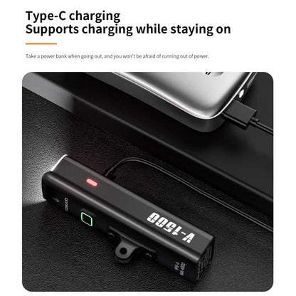 Luz de bicicleta recargable - Hasta 1500 lúmenes, IPX6, 4800mAh, USB, 6 modelos
