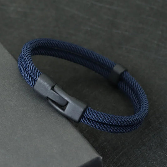 Dual Weave Bracelet Represents the double layer intertwined with style and resistance