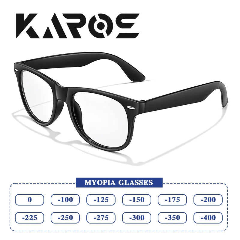 Gafas de Miopía Redondas Vintage - Policarbonato, Certificación CE, Graduación de 0 a -4.0