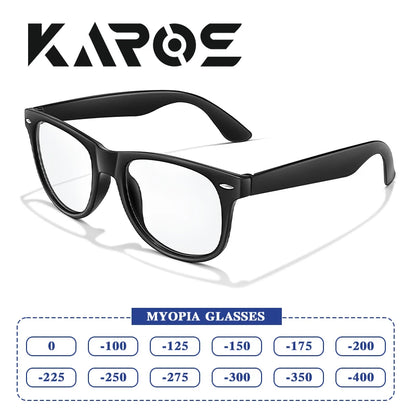 Gafas de Miopía Redondas Vintage - Policarbonato, Certificación CE, Graduación de 0 a -4.0