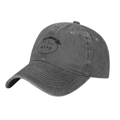 Distressed Washed Snapback Cap Cotton, One Size