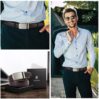 Leather Belt with Automatic Buckle - Elegance and Perfect Fit