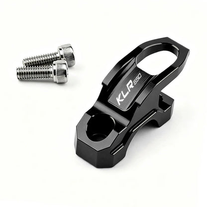 Colgador de casco y gancho para bolsa CNC para Kawasaki KLR 650 – Montaje en abrazadera de cilindro de freno
