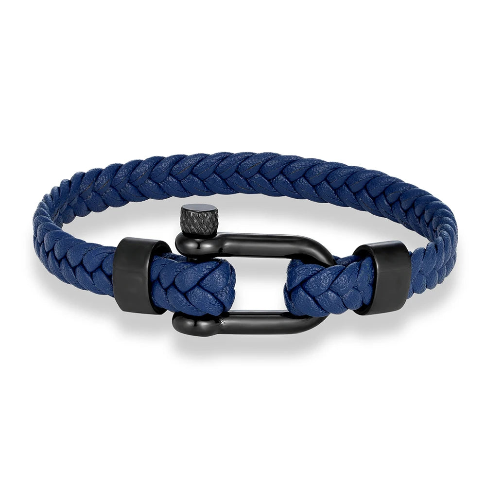 Minimalist Leather Bracelet - Magnetic Clasp, Stainless Steel