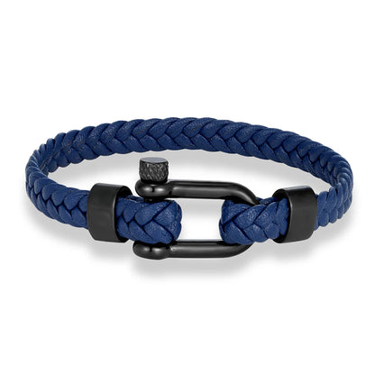 Minimalist Leather Bracelet - Magnetic Clasp, Stainless Steel