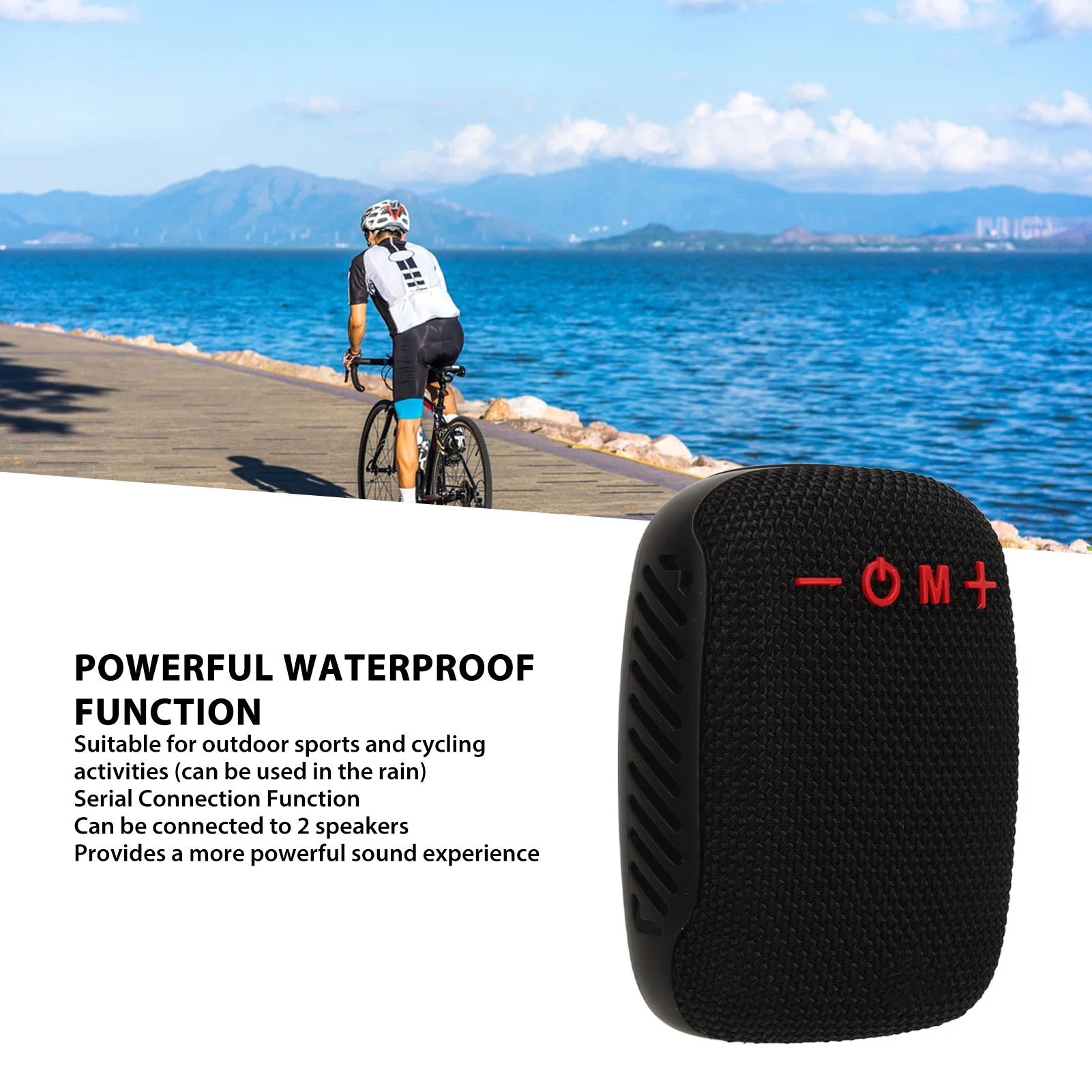Portable Speaker Cycling Bluetooth Speaker Waterproof Support Memory Card Radio Portable Wireless Speaker with Bike Bracket deideas