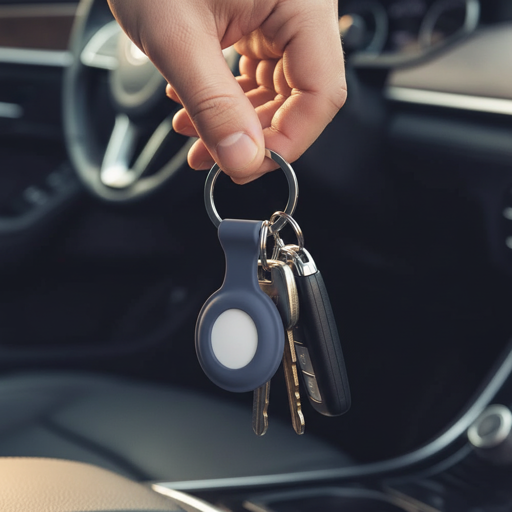 AirTag Silicone Holder - Keys Slate Blue