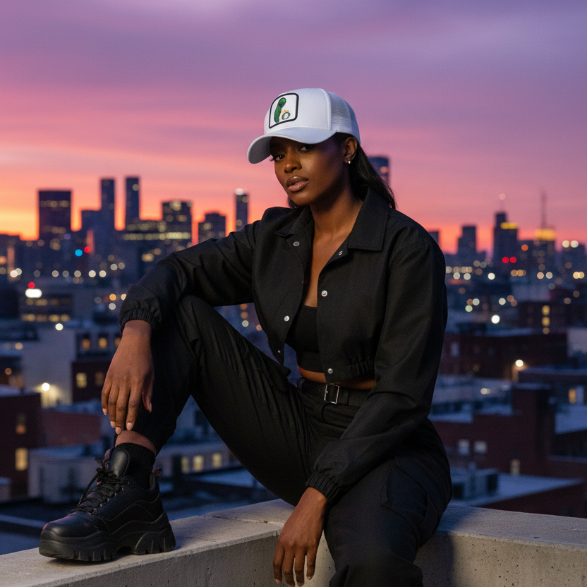 Alien Cap - Rooftop editorial