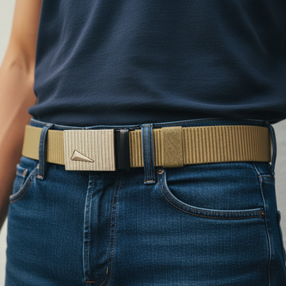 Auto Buckle Belt - Khaki