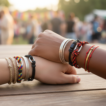 Ethnic Bracelet - Trio stacked