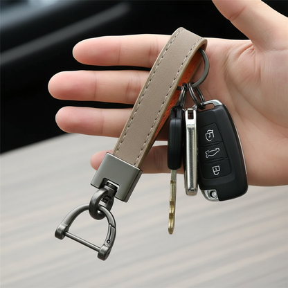 Executive Keychain Brown - Close-up