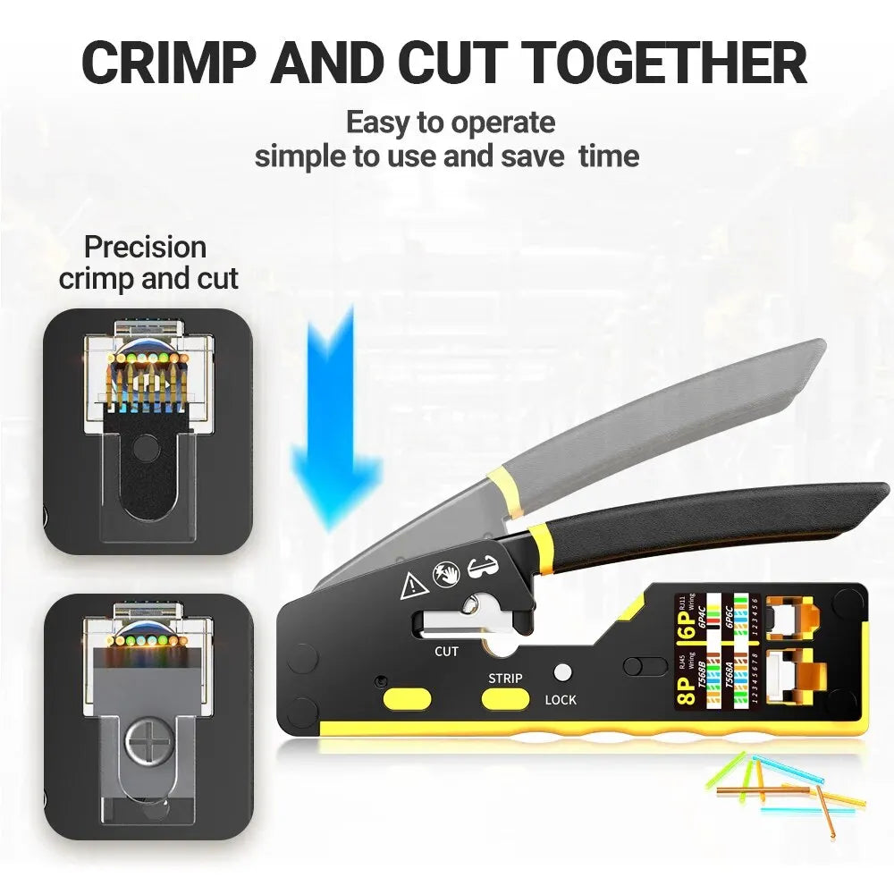 RJ45 Network Crimper 3 in 1 Crimp CAT8/7/6A/6/5E