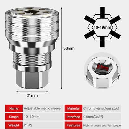 Sleeve Converter Adjust From 10 Mm To 19 Mm