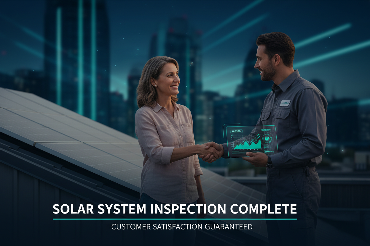 Satisfied Homeowner with Solar Inspector - Professional Service