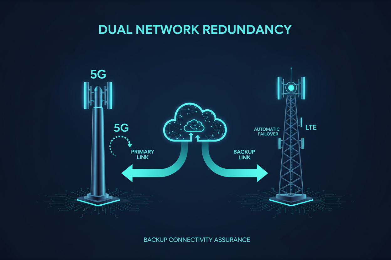 Dual Network Redundancy - 5G and LTE Backup