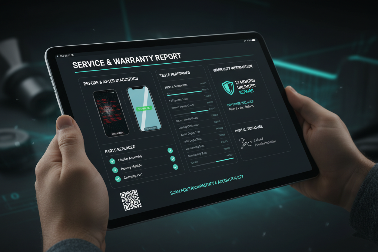 Repair Documentation and Warranty - Detailed Service Reports