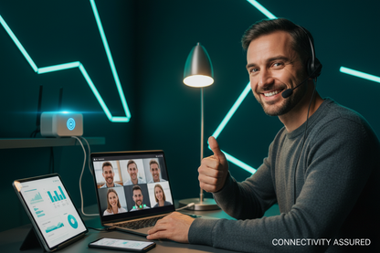 Satisfied Customer with Reliable 5G Internet