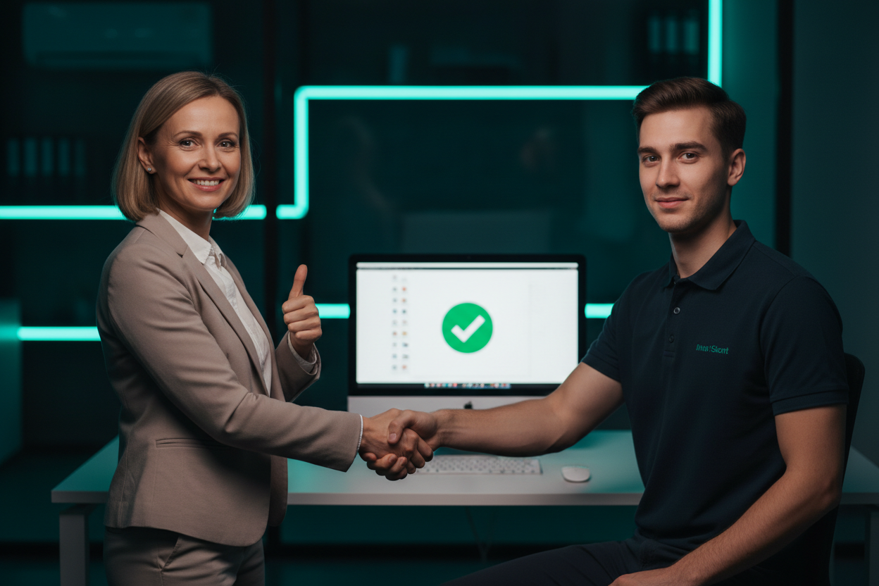 Satisfied Customer with IT Technician - Professional Service