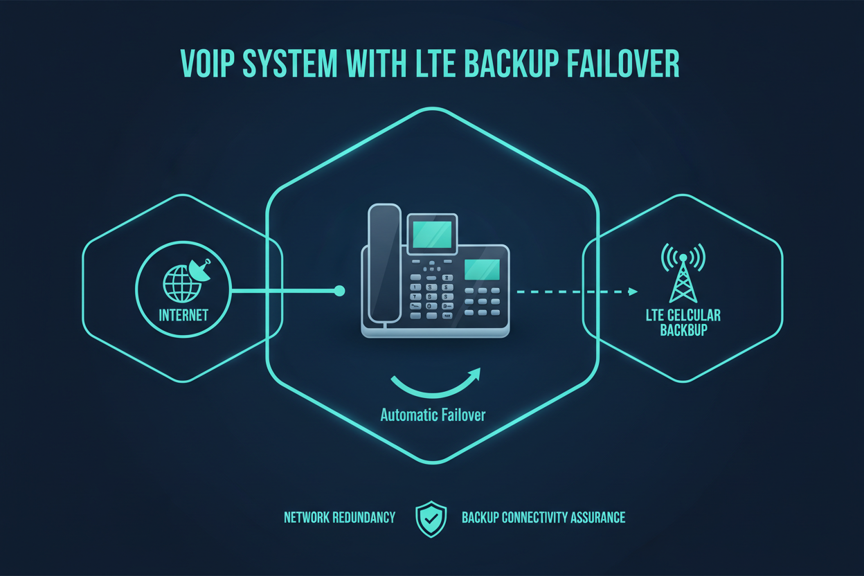 VoIP System with LTE Backup Failover