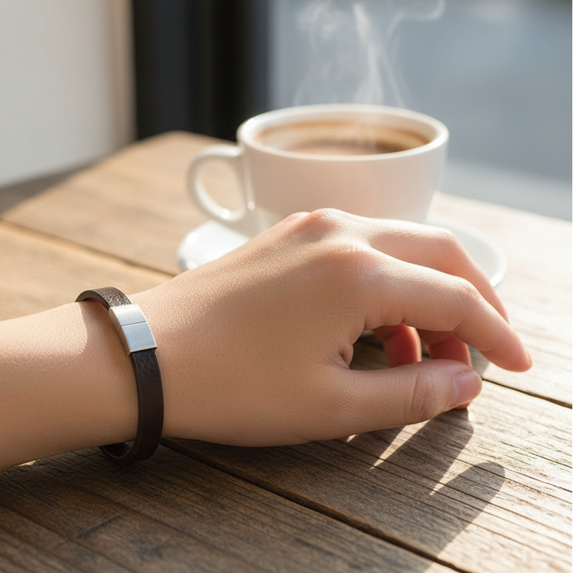 Leather Bracelet v4 - Café