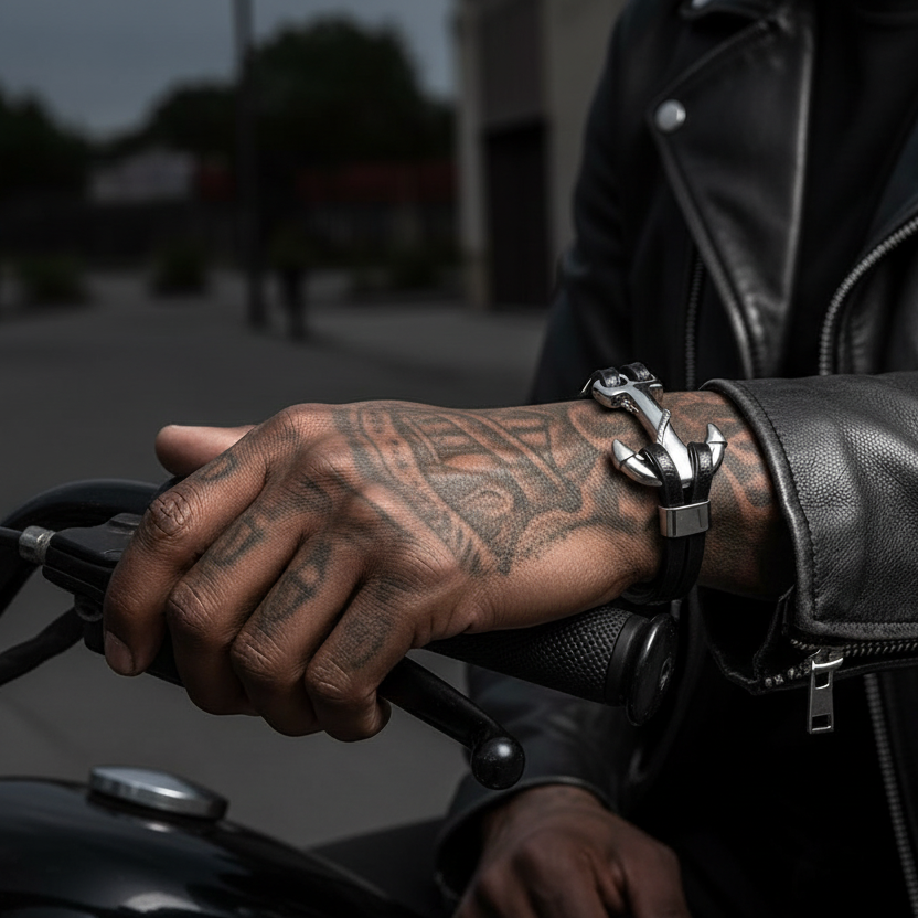 Leather Punk - Anchor biker