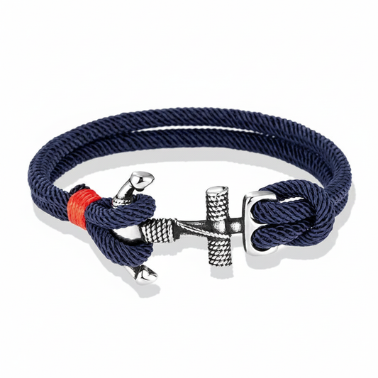 Mariner's Flow Anchor Bracelet - White Background