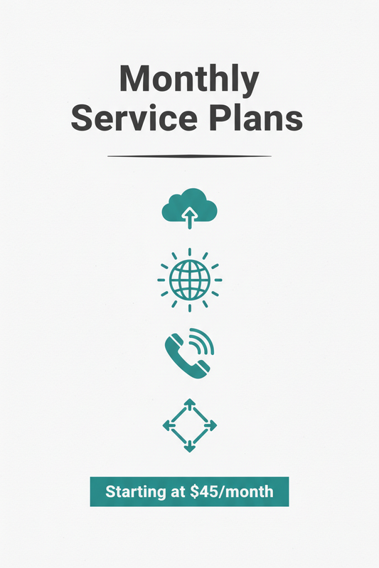 Monthly Service Plans Cover - Vertical Format