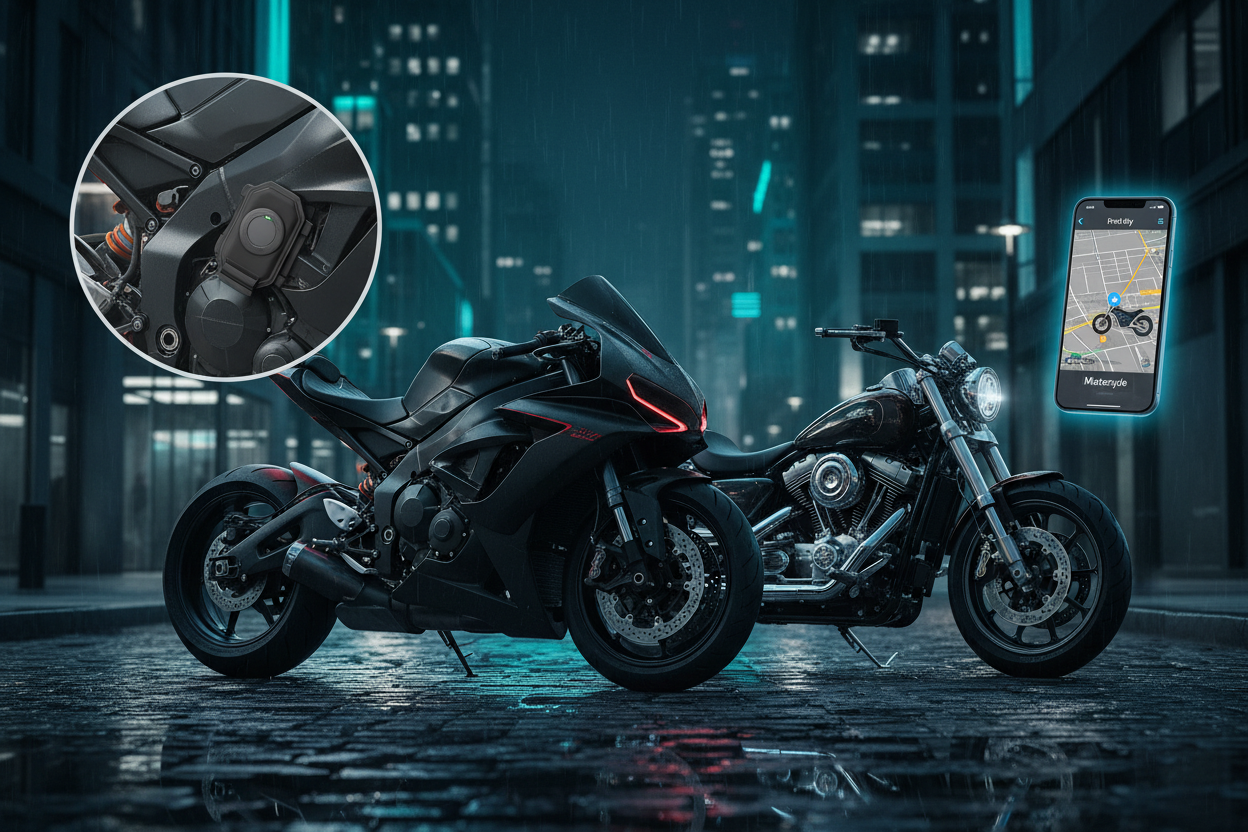 Motorcycle with Hidden AirTag