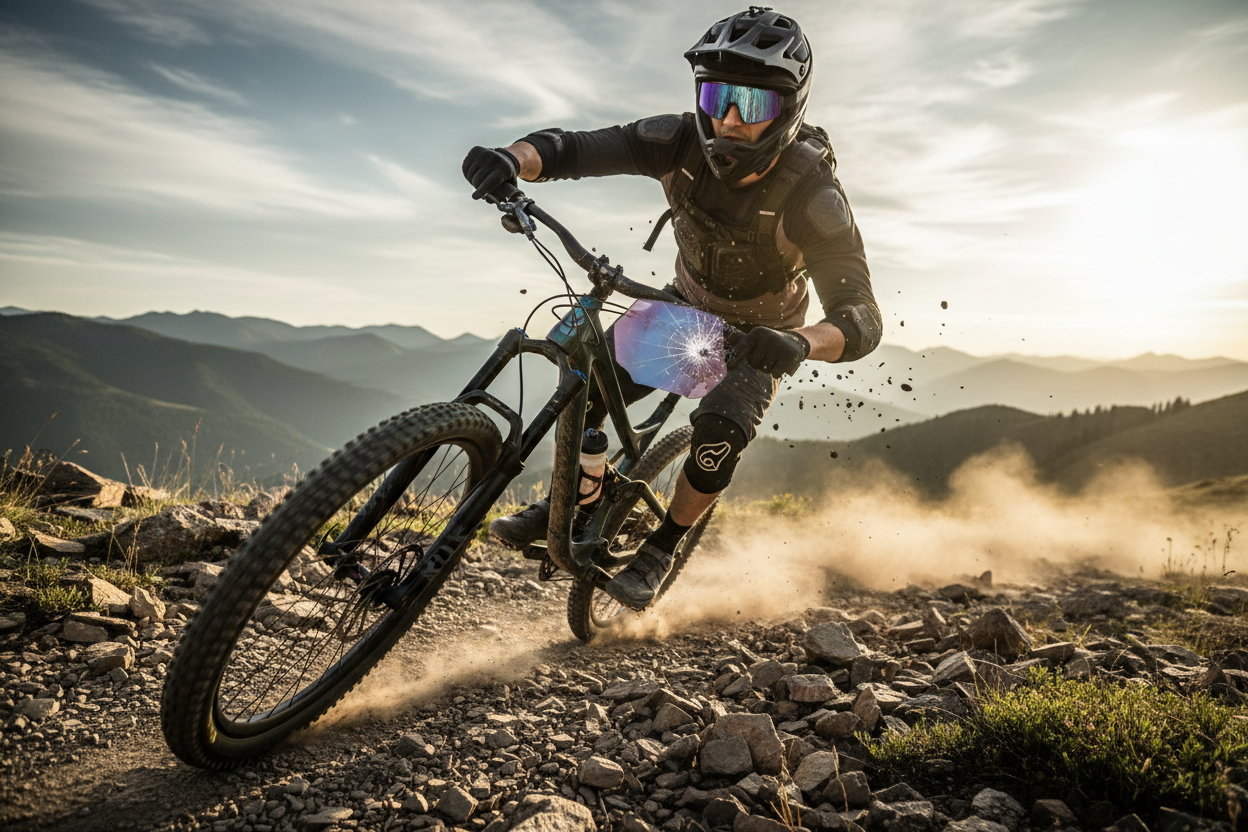Mountain biker en acción