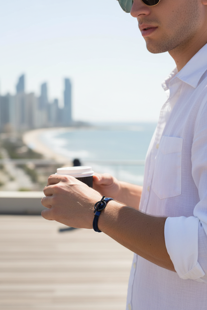 Nautical OT Toggle Bracelet - Male Dark Blue