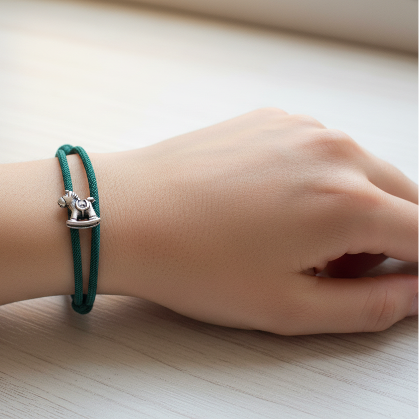 Rocking Horse - Teal wrist