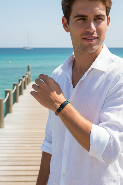Woven Rope Bracelet - Male Green Coastal